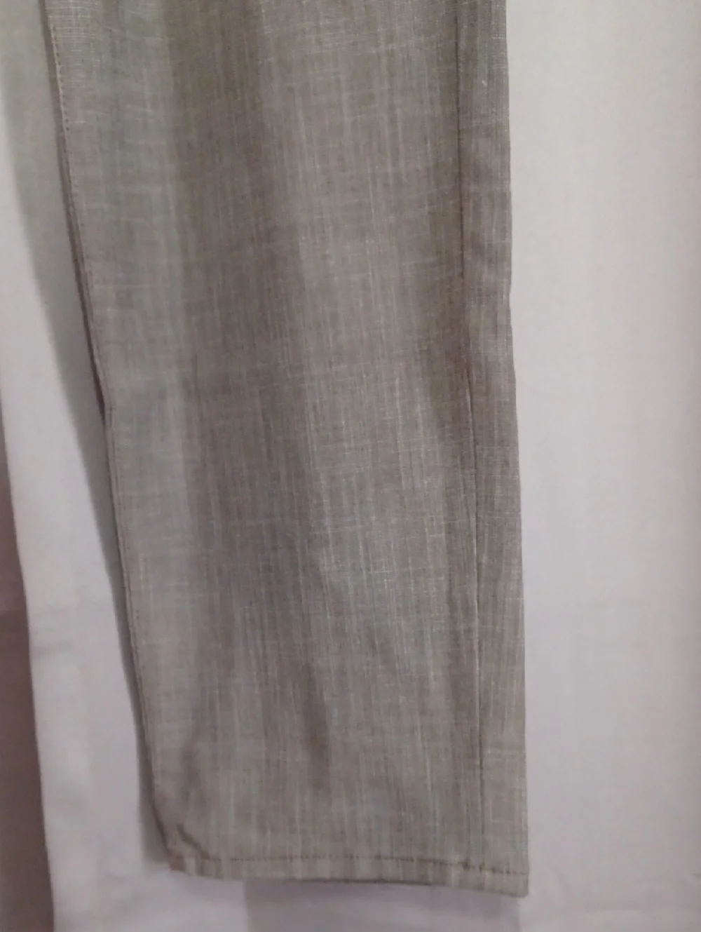 34Heritage Courage Tan Cross Hatch Twill Slacks 40/32 Double Belt Loops 5 Pocket